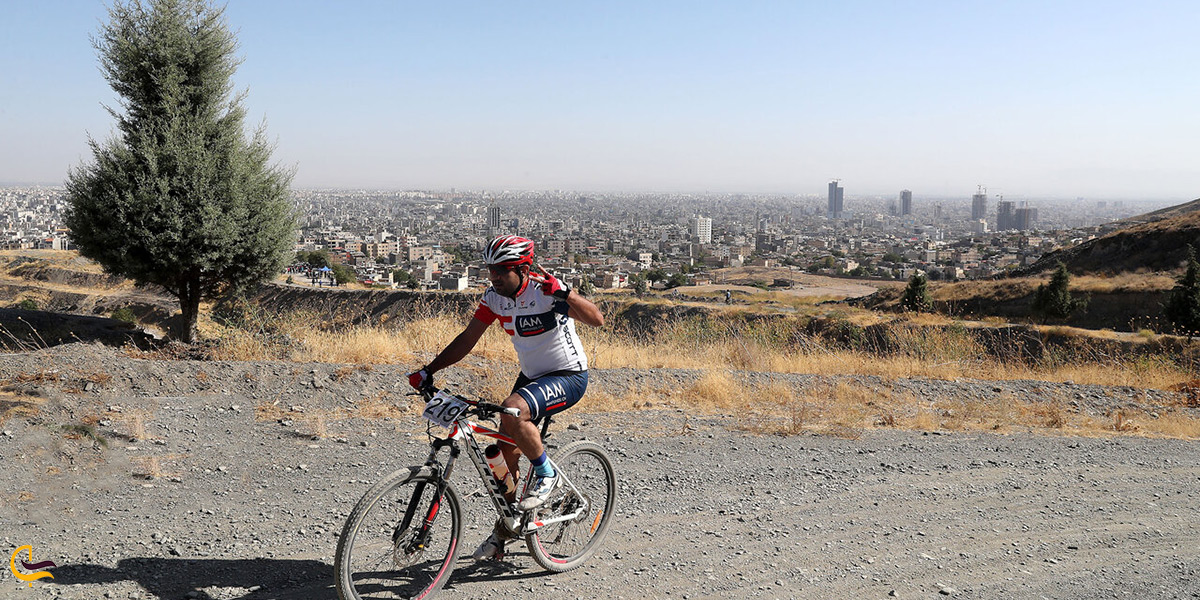 Cycling routes in Khorshid Mountain Park of Mashhad | پارک خورشید • درناتریپ ✈️