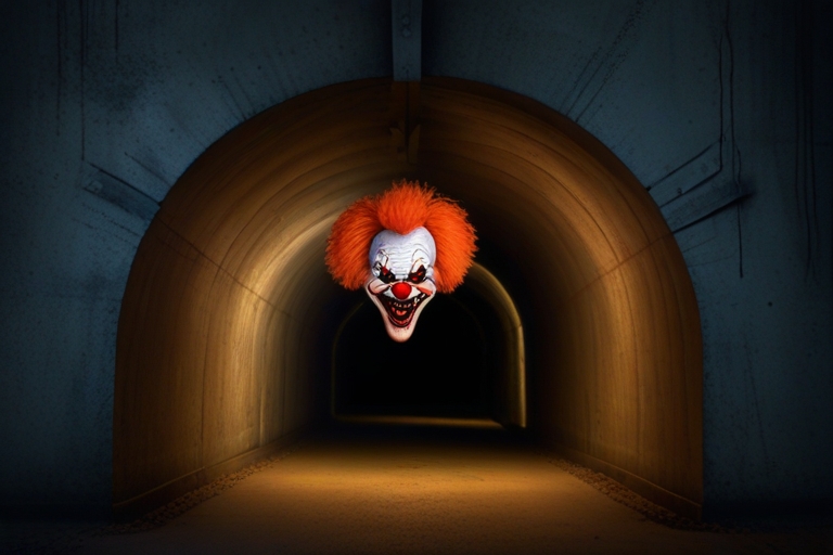 Default scary tunnel with scary clown 0 | قلعه وحشت کیش • درناتریپ ✈️